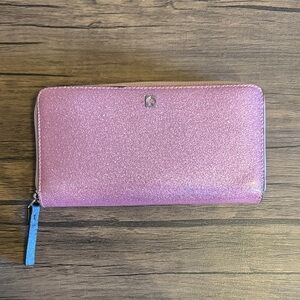 Like New Kate Spade Discontinued Mavis Street Neda Sparkling Pink Wallet